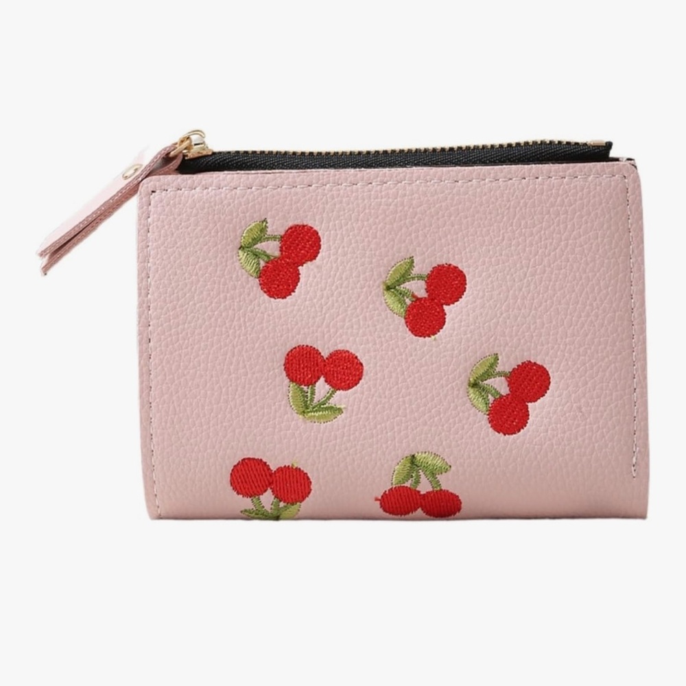 🆕 Cherry Cute Vintage Wallet Cute Purse Coin Pocket Small Wallet for Women